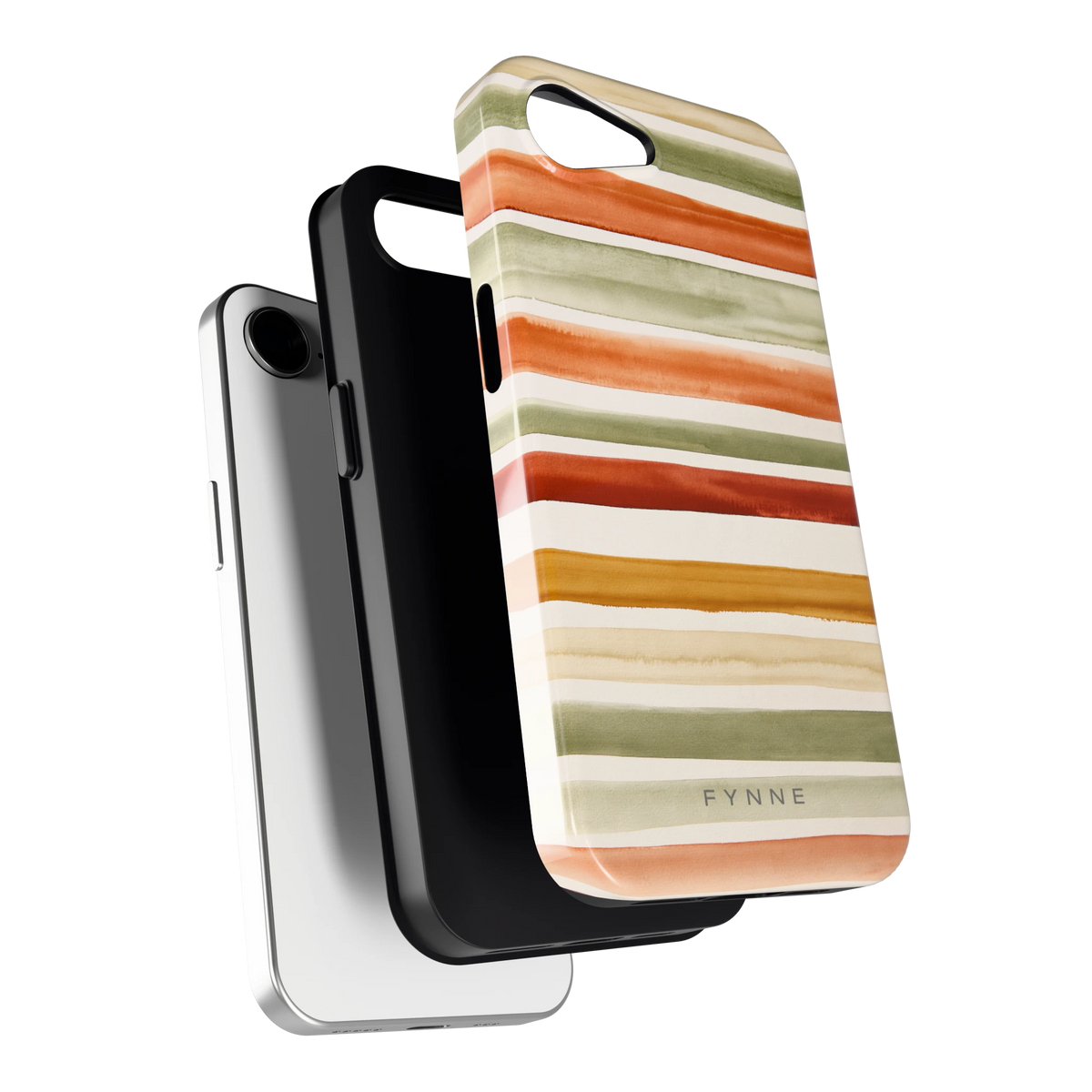 Aquarelstrepen hoesje voor iPhone 16e, los van de telefoon