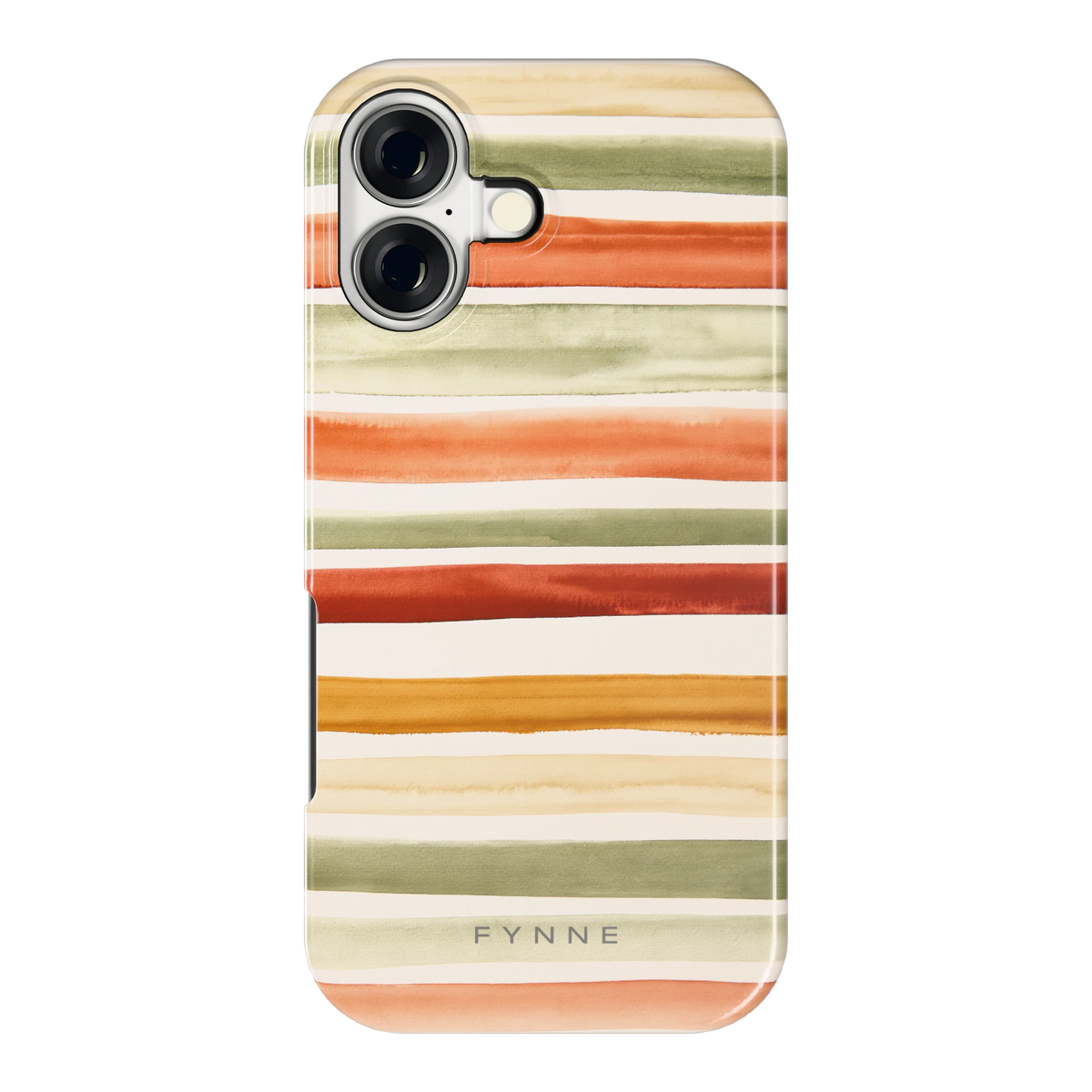 Aquarelstrepen hoesje voor iPhone 17, achterkant