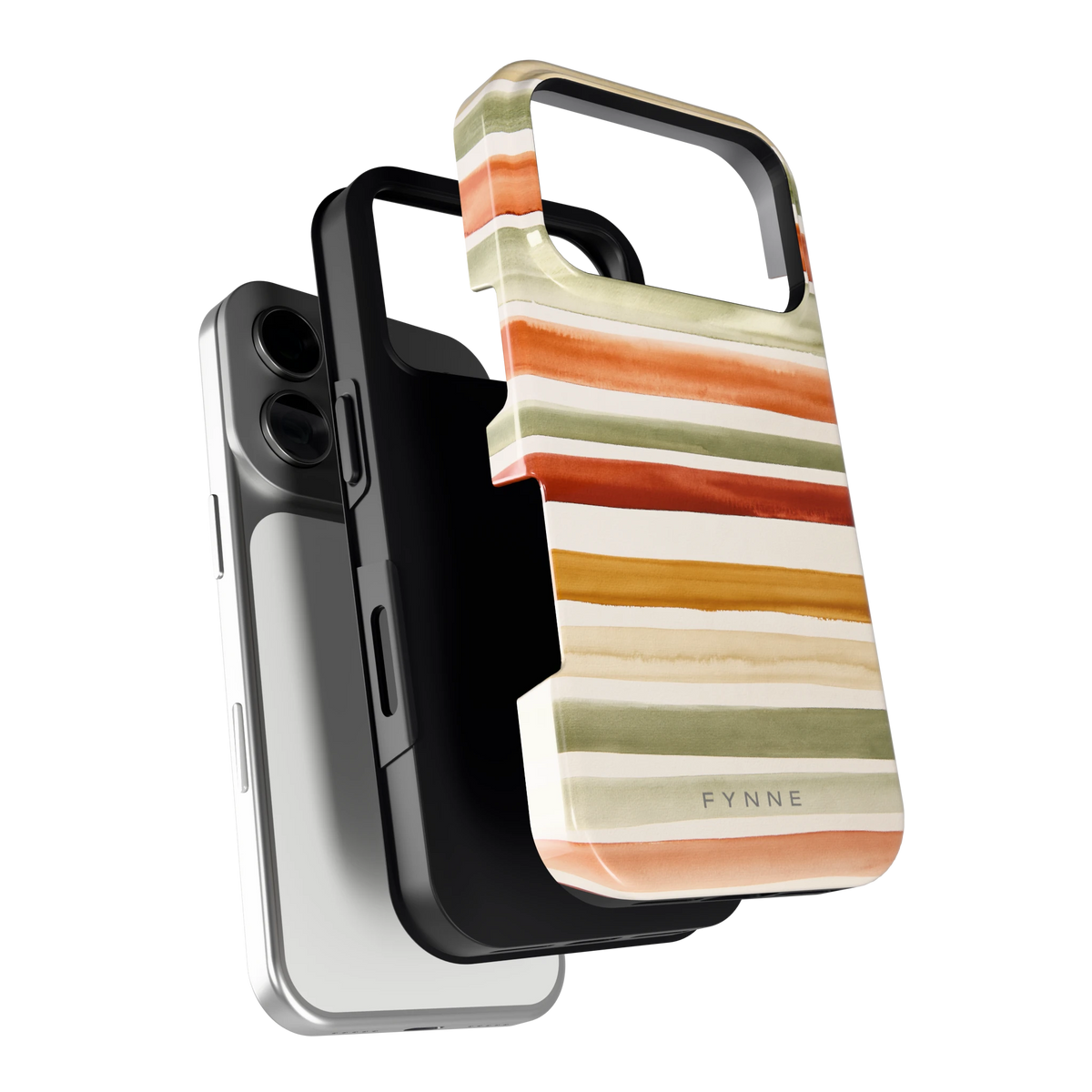 Aquarelstrepen hoesje voor iPhone 17 Pro, los van de telefoon