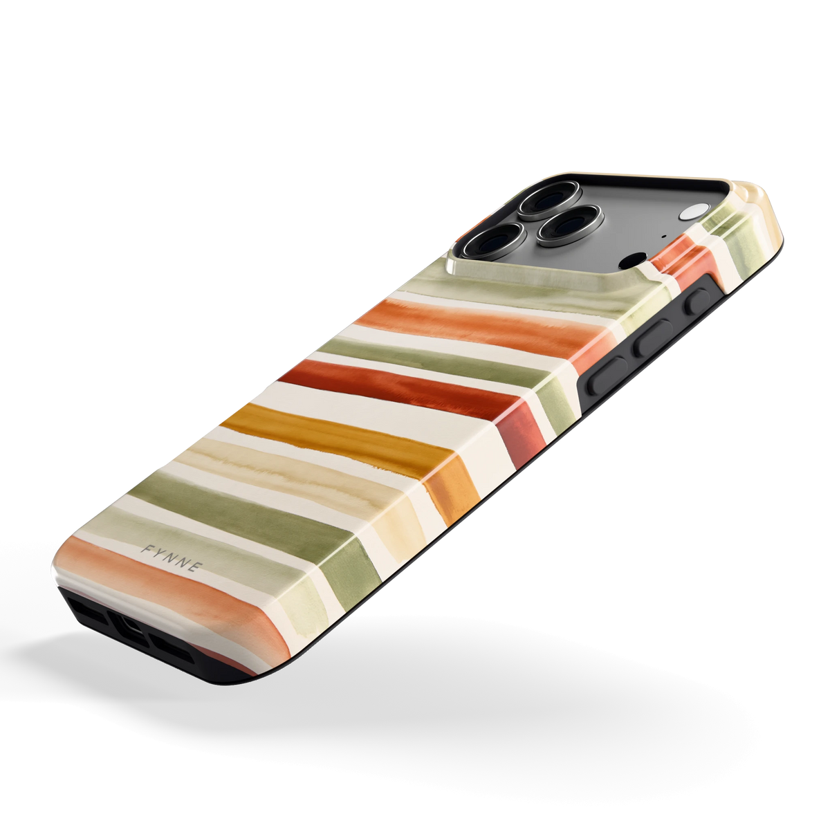 Aquarelstrepen hoesje voor iPhone 17 Pro Max, schuin