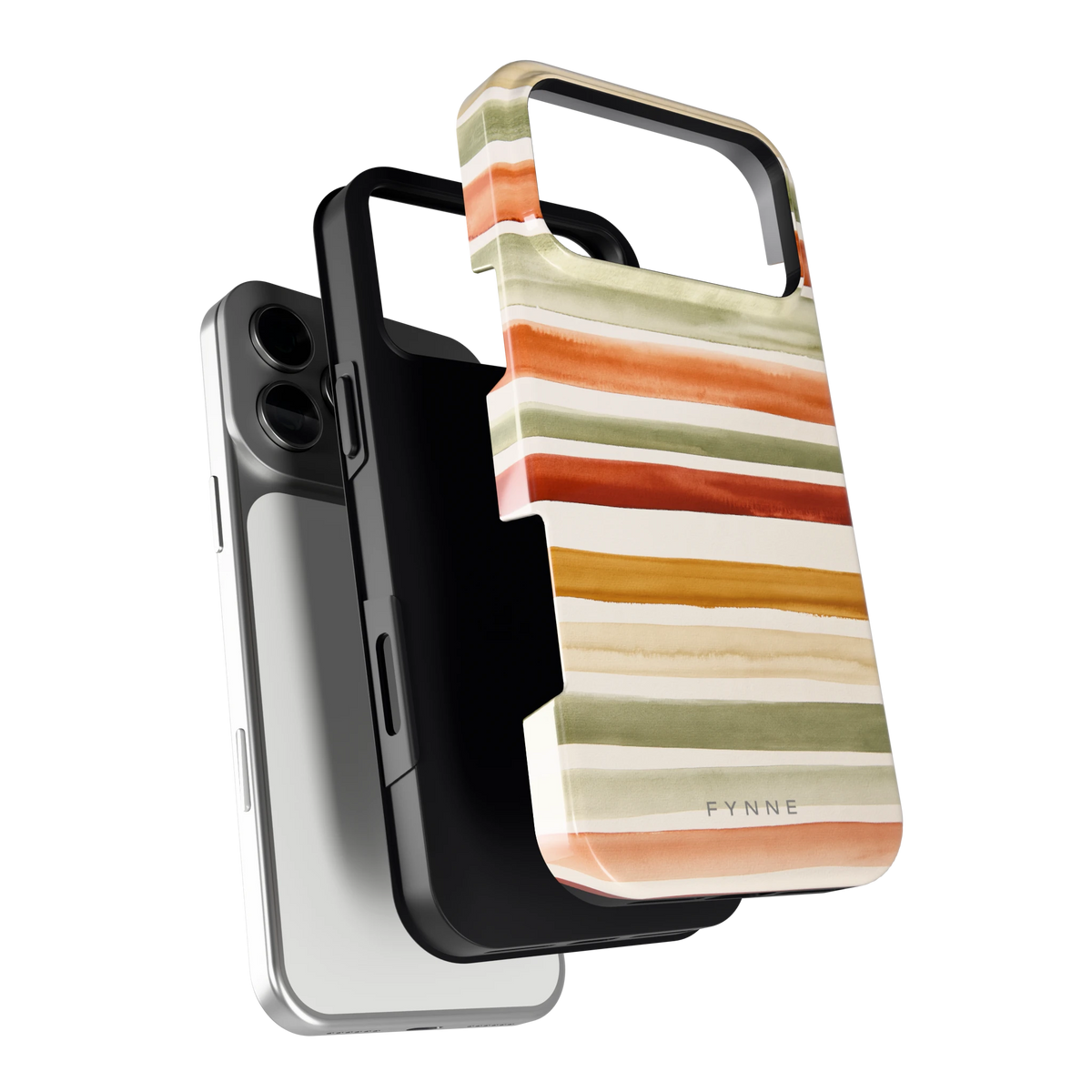 Aquarelstrepen hoesje voor iPhone 17 Pro Max, los van de telefoon