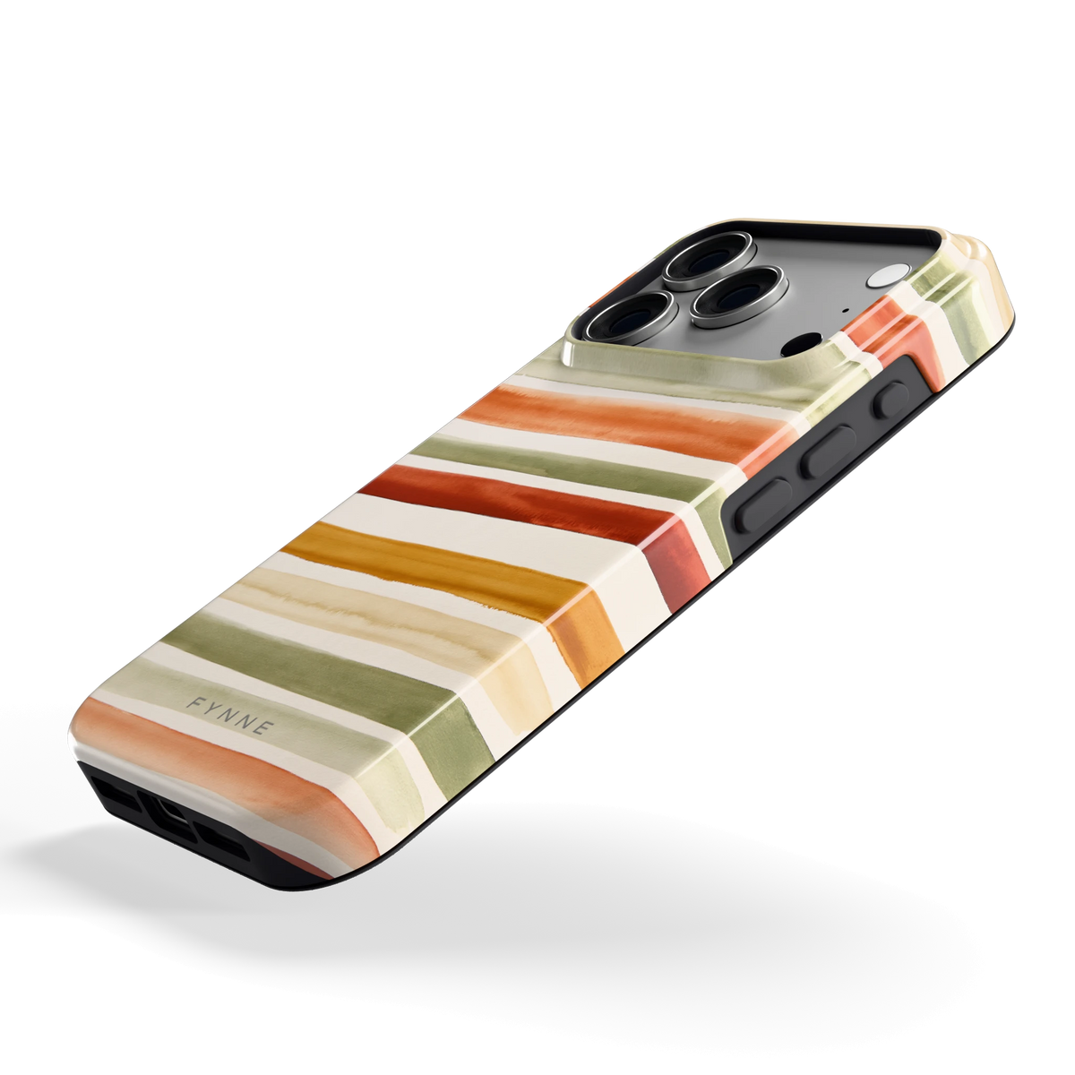 Aquarelstrepen hoesje voor iPhone 18 Pro, schuin