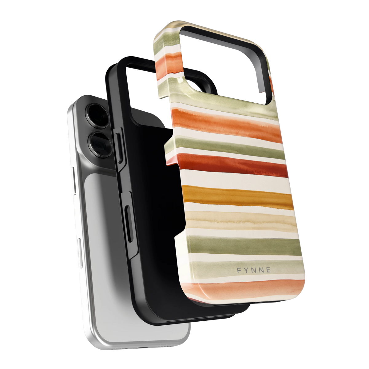 Aquarelstrepen hoesje voor iPhone 18 Pro, los van de telefoon
