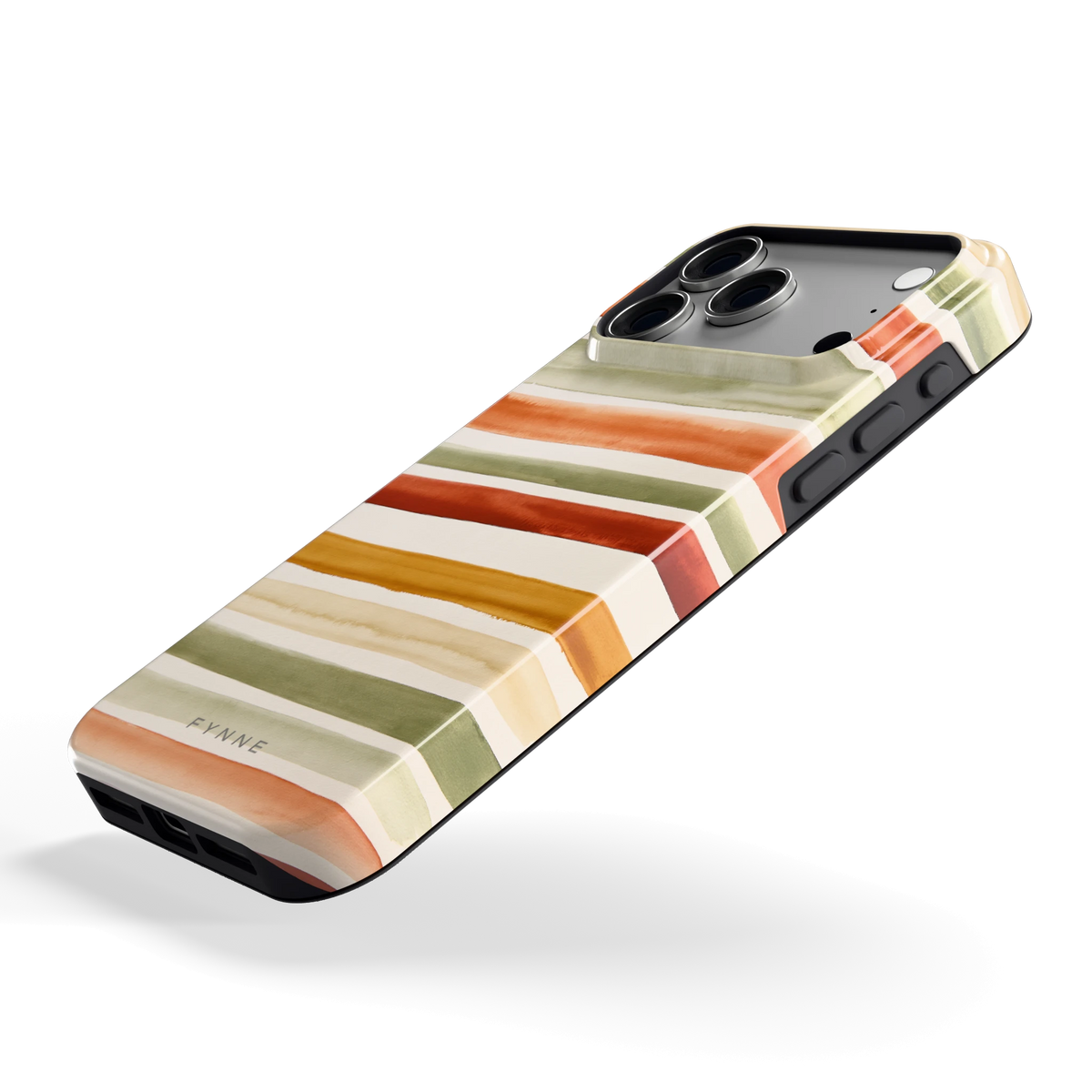 Aquarelstrepen hoesje voor iPhone 18 Pro Max, schuin