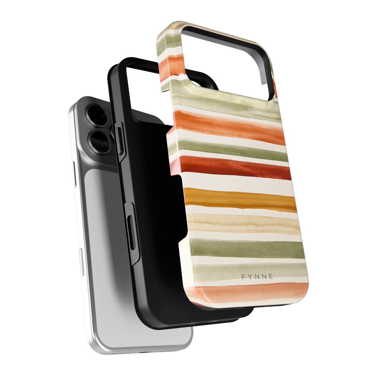 Aquarelstrepen hoesje voor iPhone 18 Pro Max, los van de telefoon
