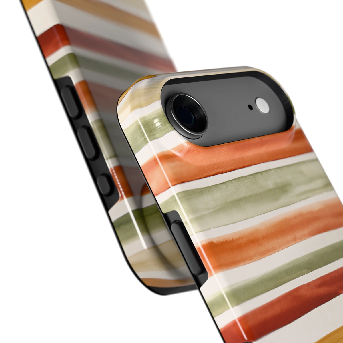 Aquarelstrepen hoesje voor iPhone Air, close-up