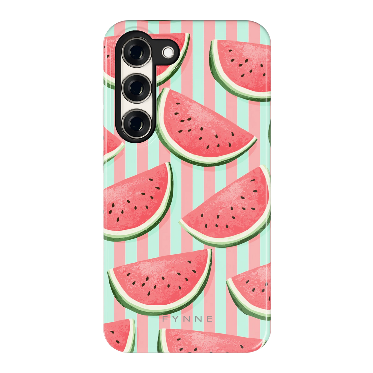 Watermeloenstrepen hoesje voor Galaxy S23, achterkant