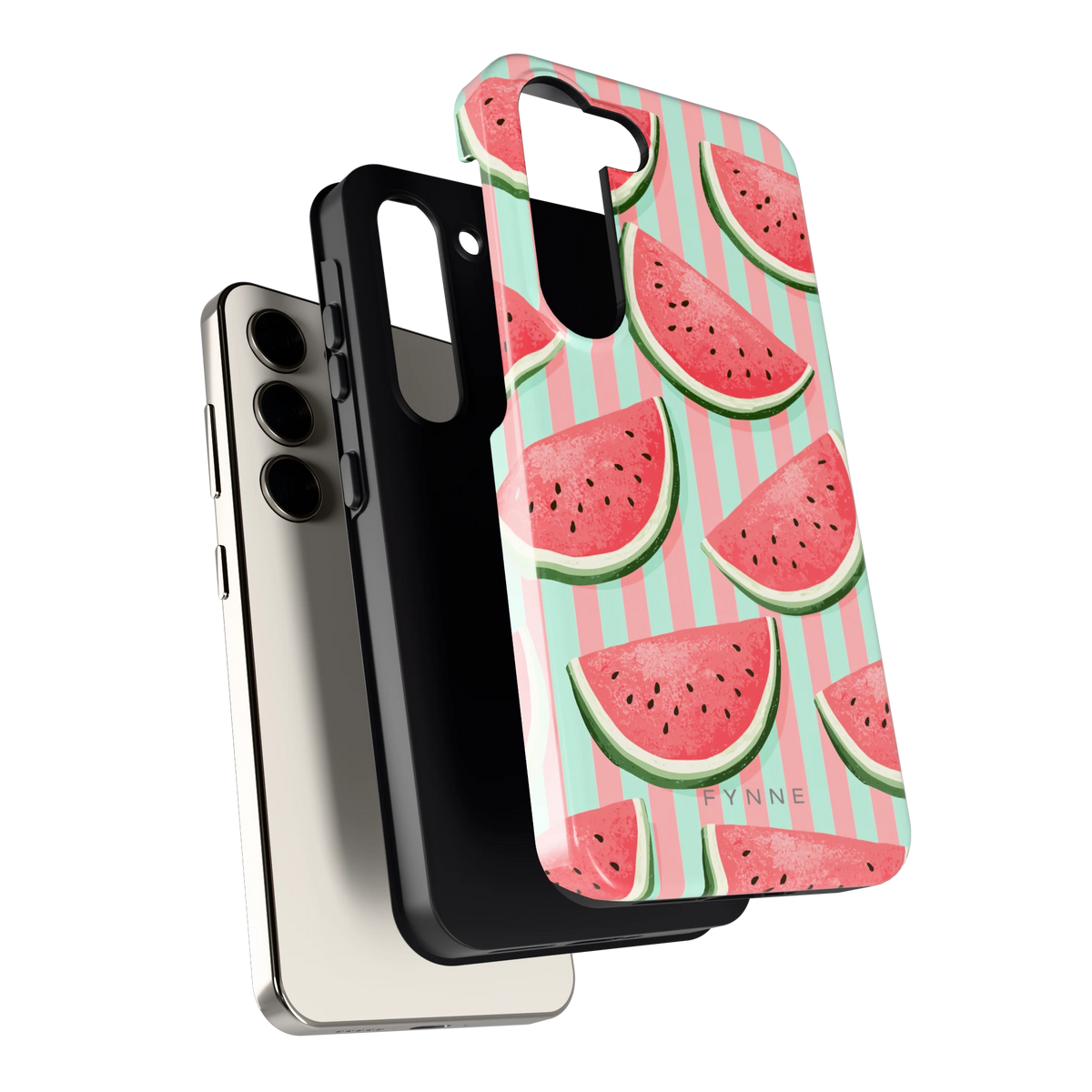 Watermeloenstrepen hoesje voor Galaxy S23, los van de telefoon