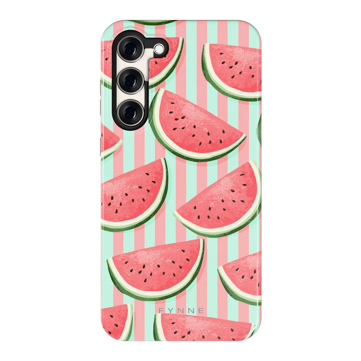 Watermeloenstrepen hoesje voor Galaxy S23+, achterkant