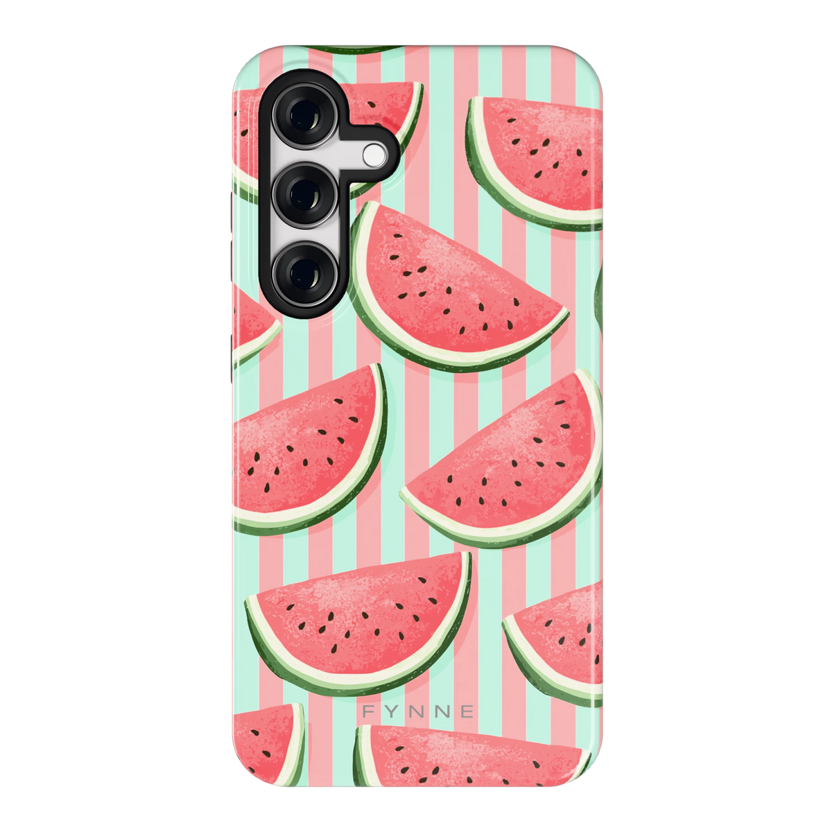 Watermeloenstrepen hoesje voor Galaxy S24, achterkant