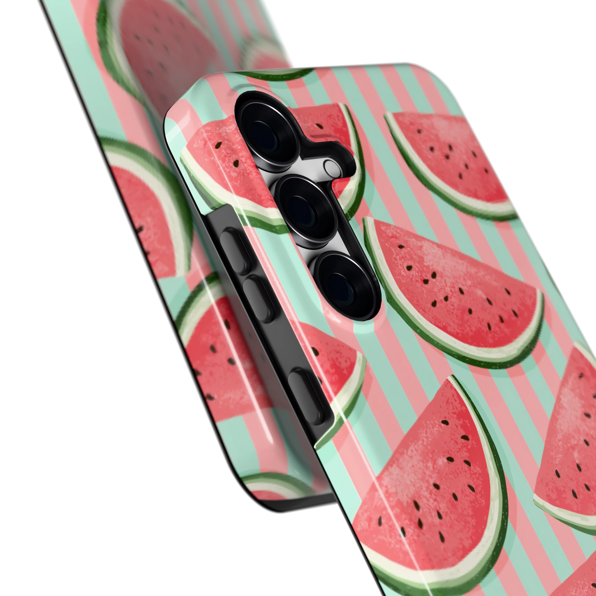 Watermeloenstrepen hoesje voor Galaxy S25 FE, close-up