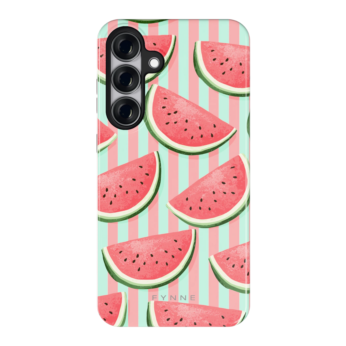 Watermeloenstrepen hoesje voor Galaxy S25+, achterkant