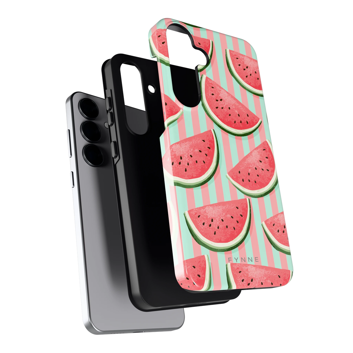 Watermeloenstrepen hoesje voor Galaxy S25+, los van de telefoon