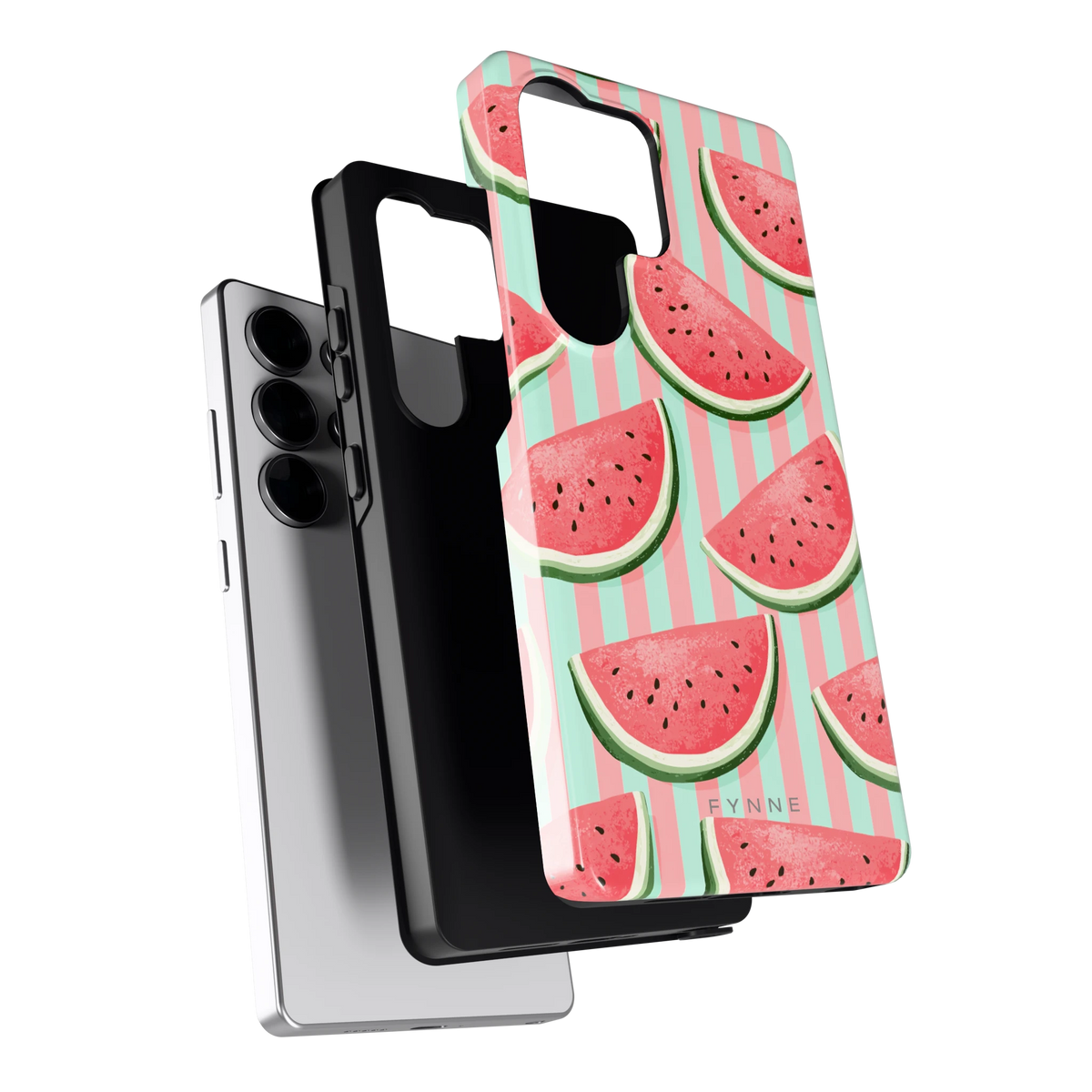 Watermeloenstrepen hoesje voor Galaxy S25 Ultra, los van de telefoon