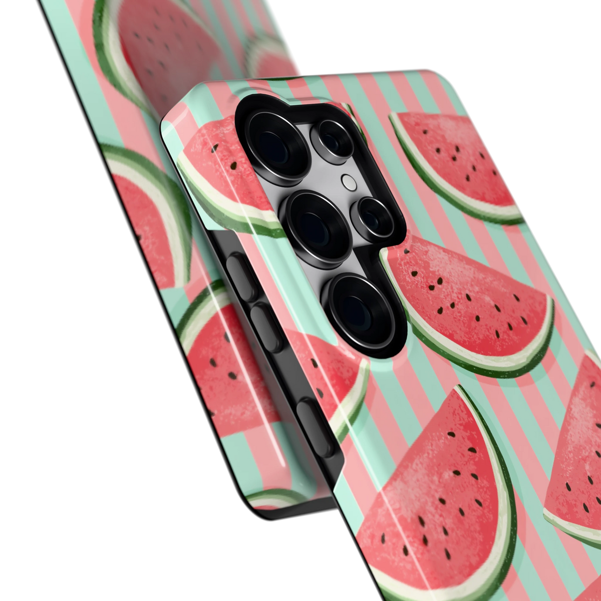 Watermeloenstrepen hoesje voor Galaxy S25 Ultra, close-up