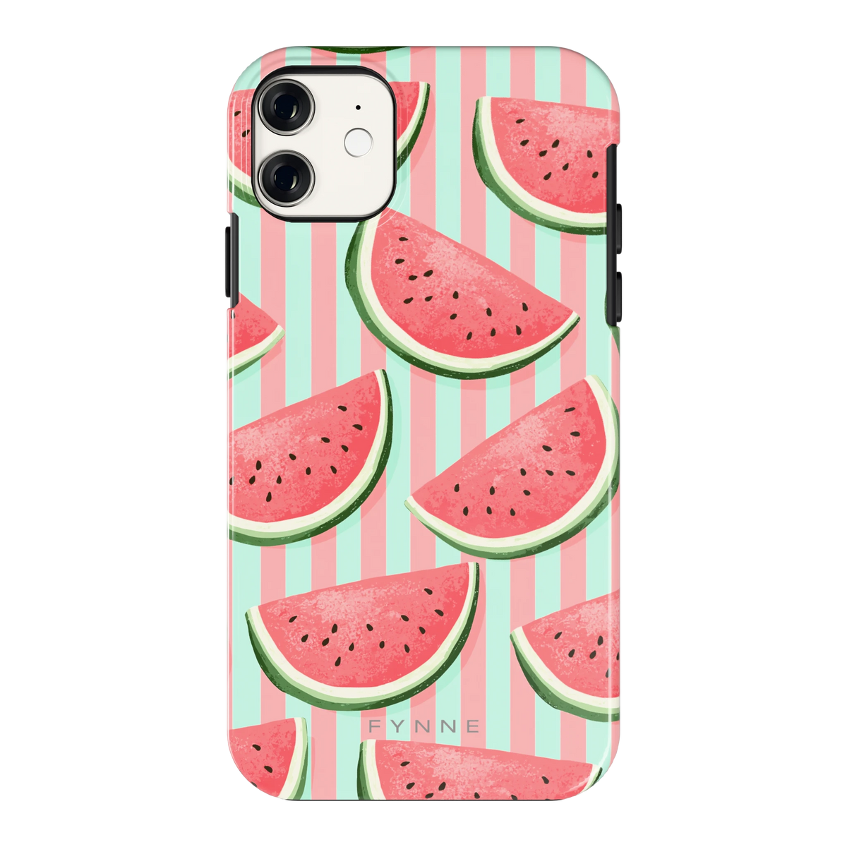 Watermeloenstrepen hoesje voor iPhone 11, achterkant