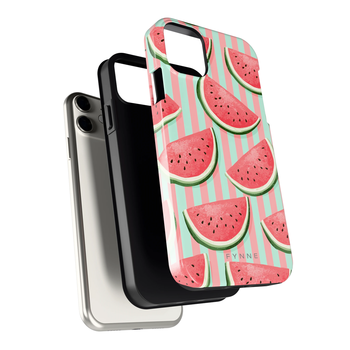 Watermeloenstrepen hoesje voor iPhone 11, los van de telefoon
