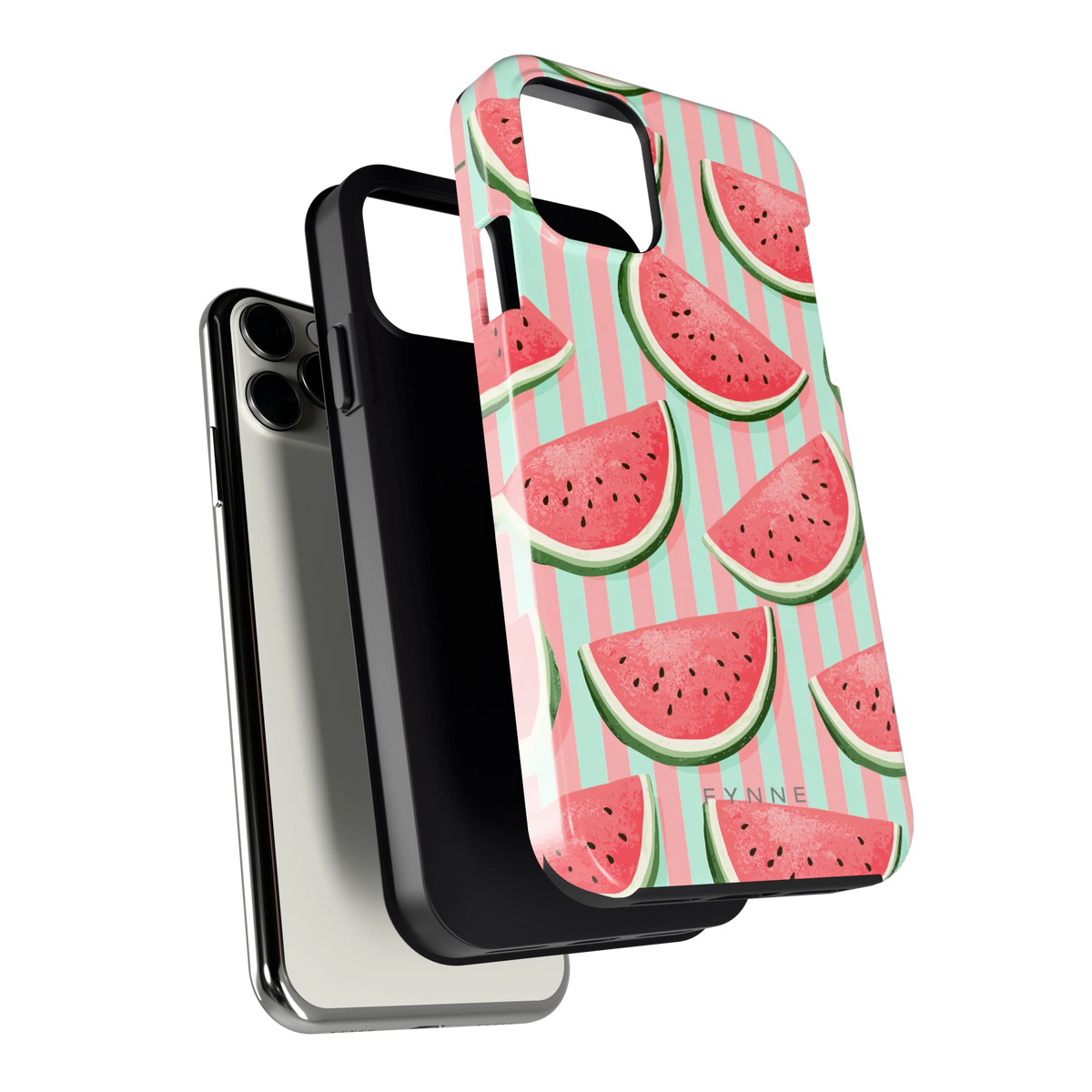 Watermeloenstrepen hoesje voor iPhone 11 Pro, los van de telefoon
