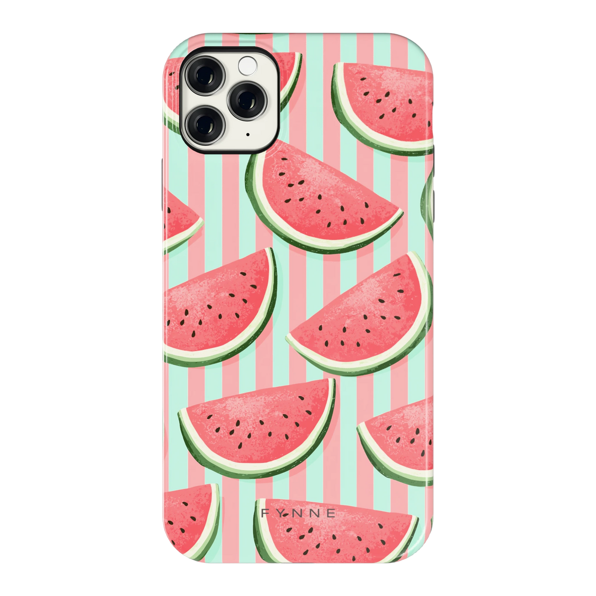 Watermeloenstrepen hoesje voor iPhone 11 Pro Max, achterkant