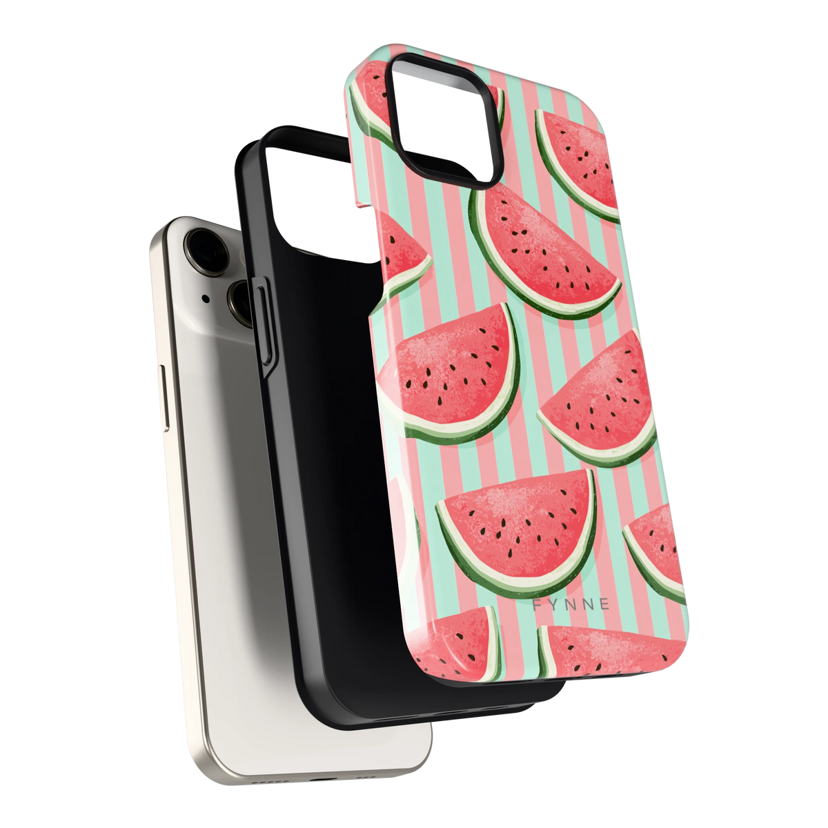 Watermeloenstrepen hoesje voor iPhone 13, los van de telefoon