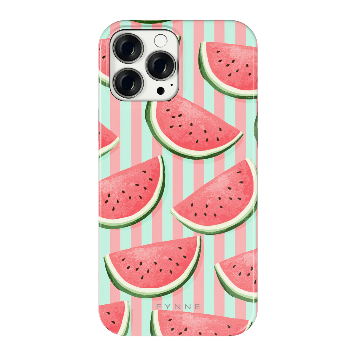 Watermeloenstrepen hoesje voor iPhone 13 Pro Max, achterkant