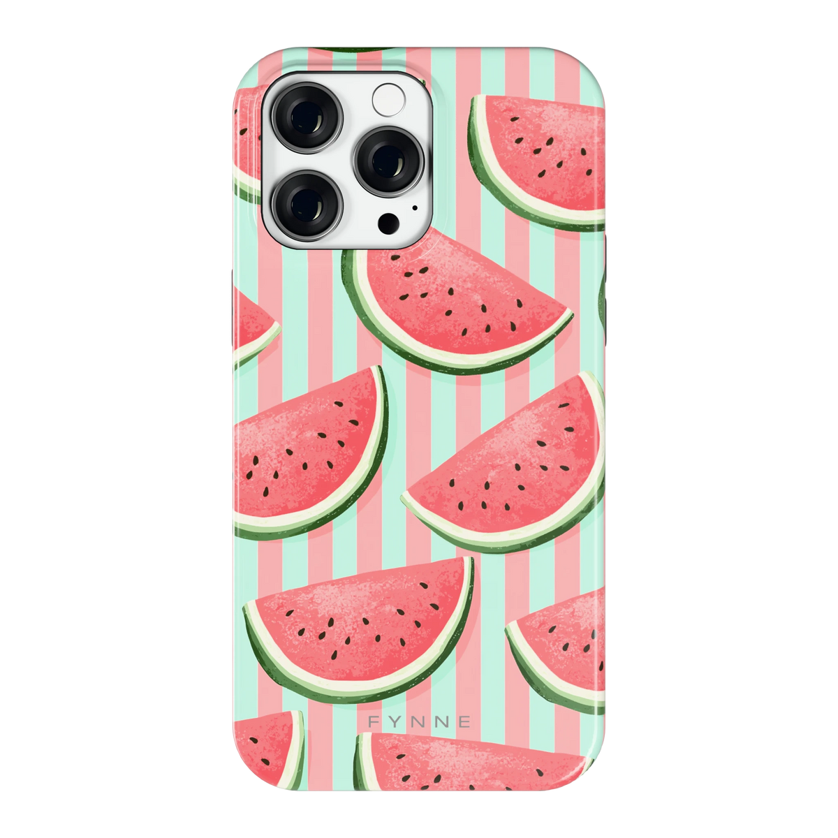 Watermeloenstrepen hoesje voor iPhone 14 Pro Max, achterkant