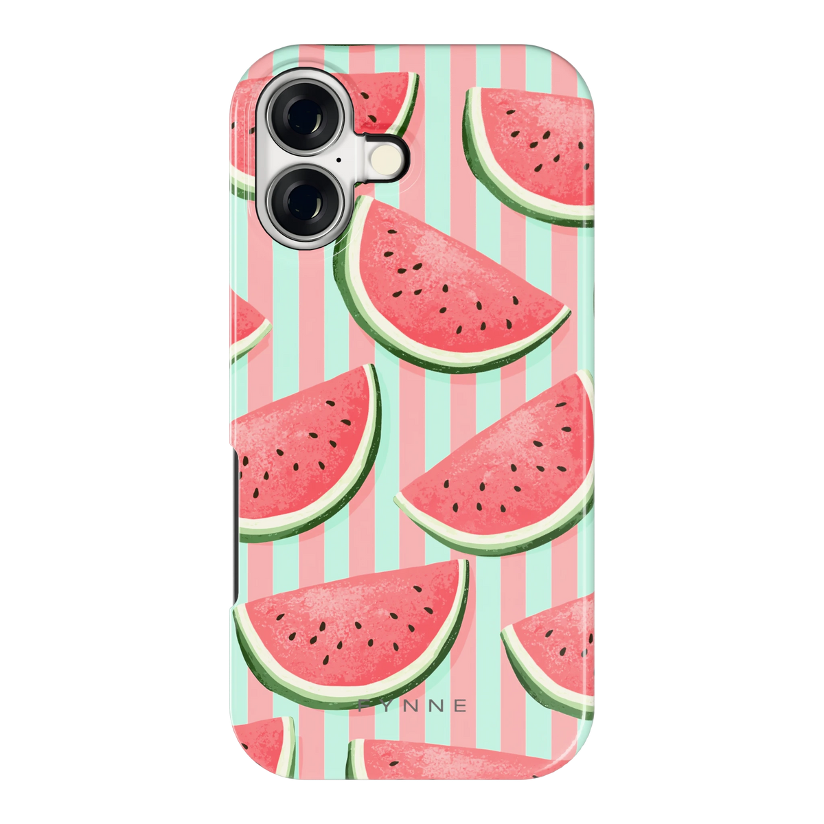 Watermeloenstrepen hoesje voor iPhone 17, achterkant