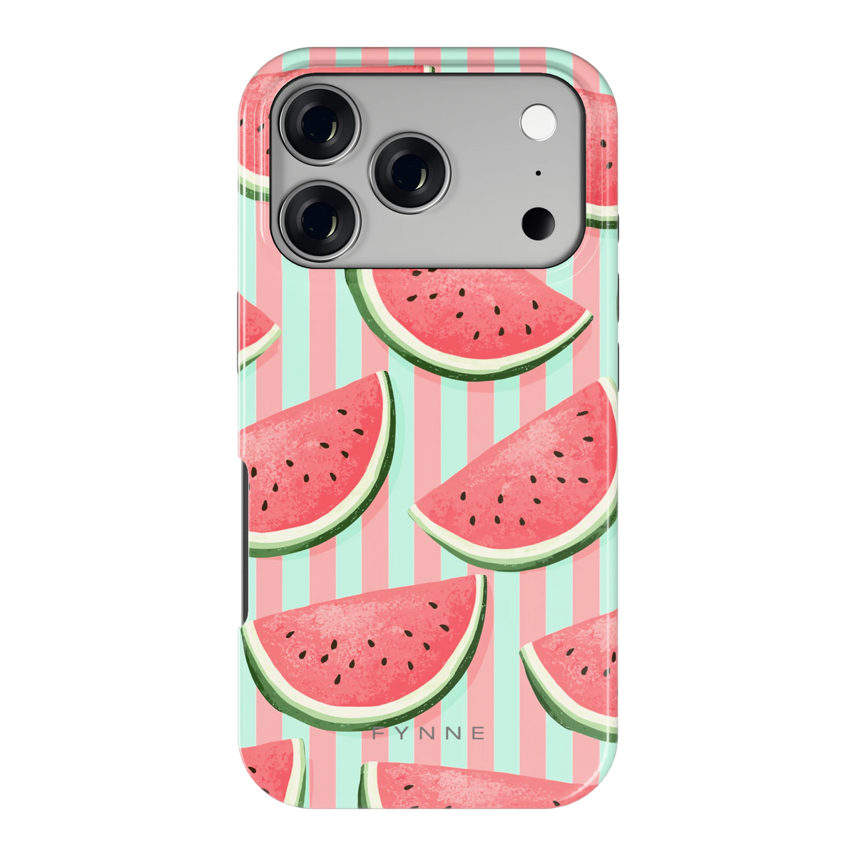 Watermeloenstrepen hoesje voor iPhone 17 Pro, achterkant