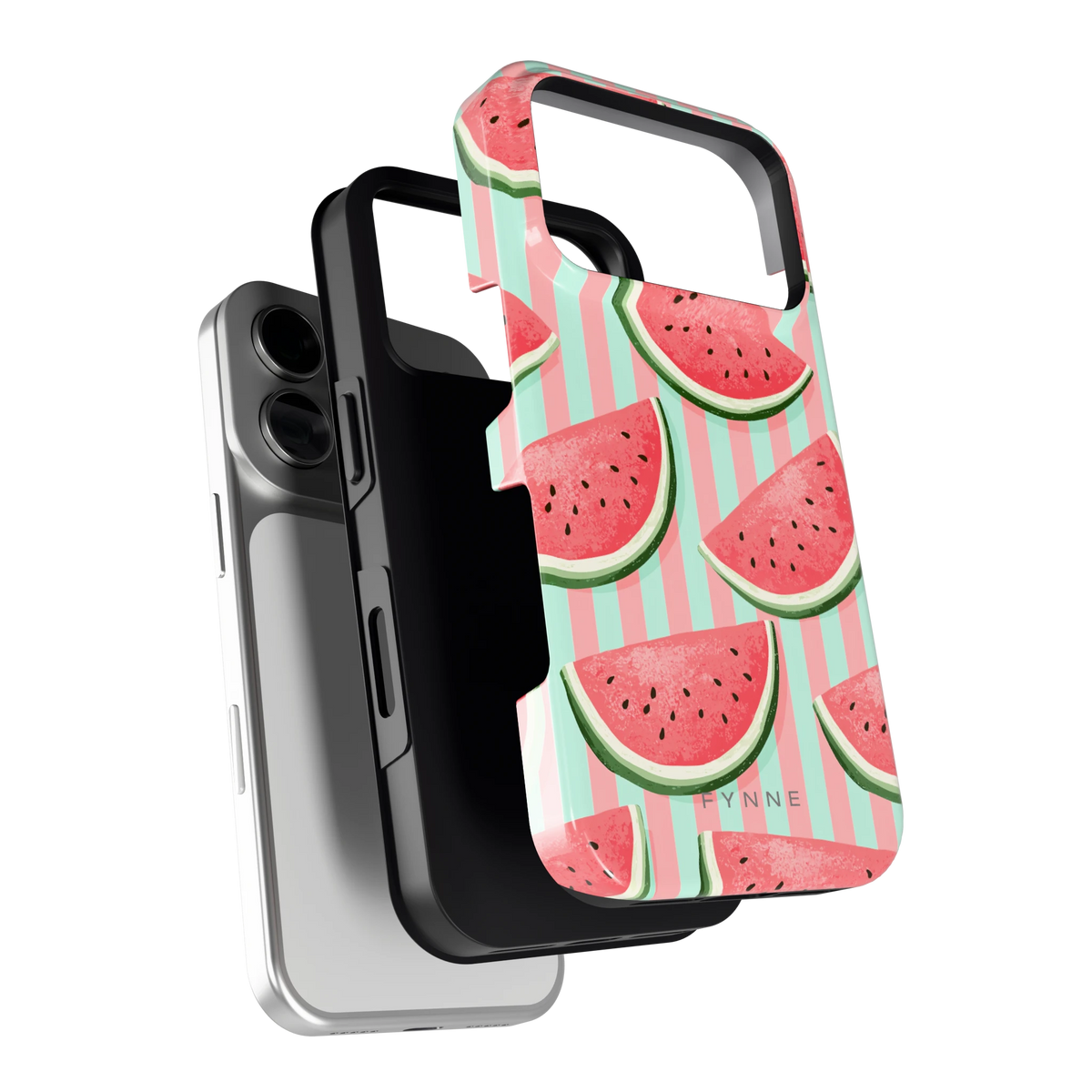 Watermeloenstrepen hoesje voor iPhone 18 Pro, los van de telefoon