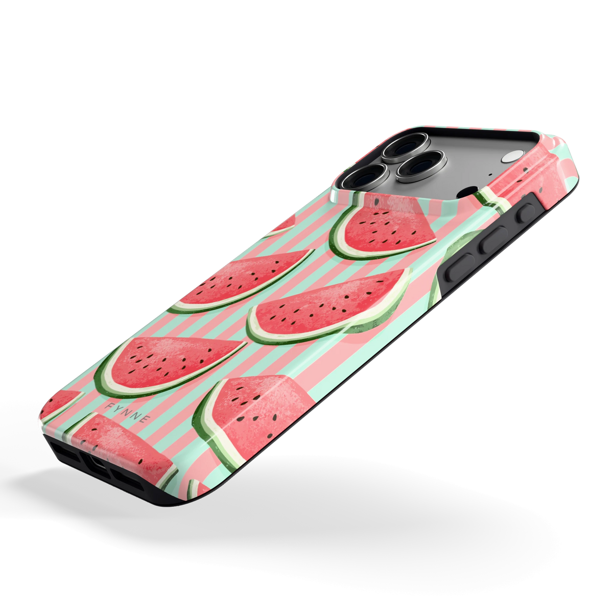 Watermeloenstrepen hoesje voor iPhone 18 Pro Max, schuin