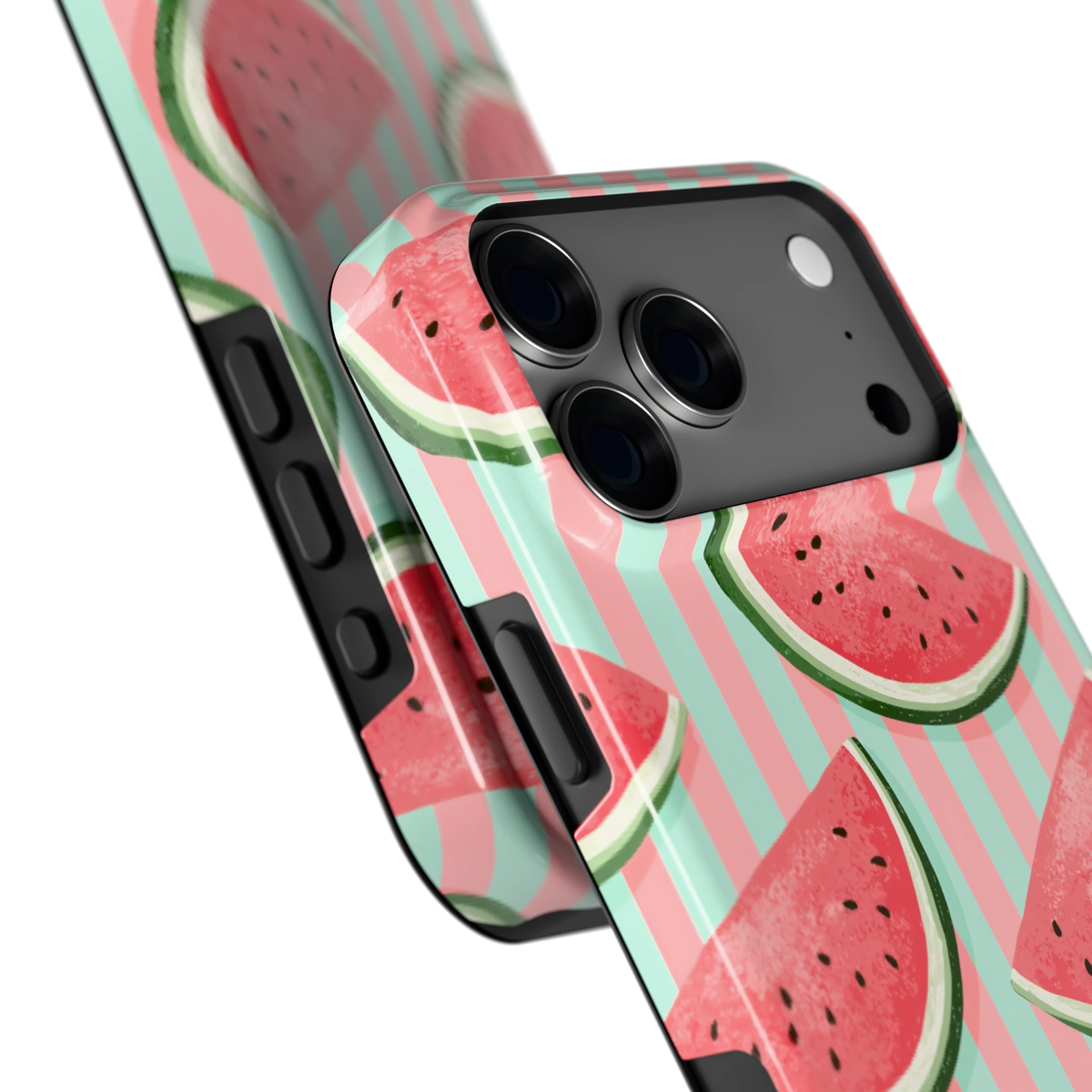 Watermeloenstrepen hoesje voor iPhone 18 Pro Max, close-up
