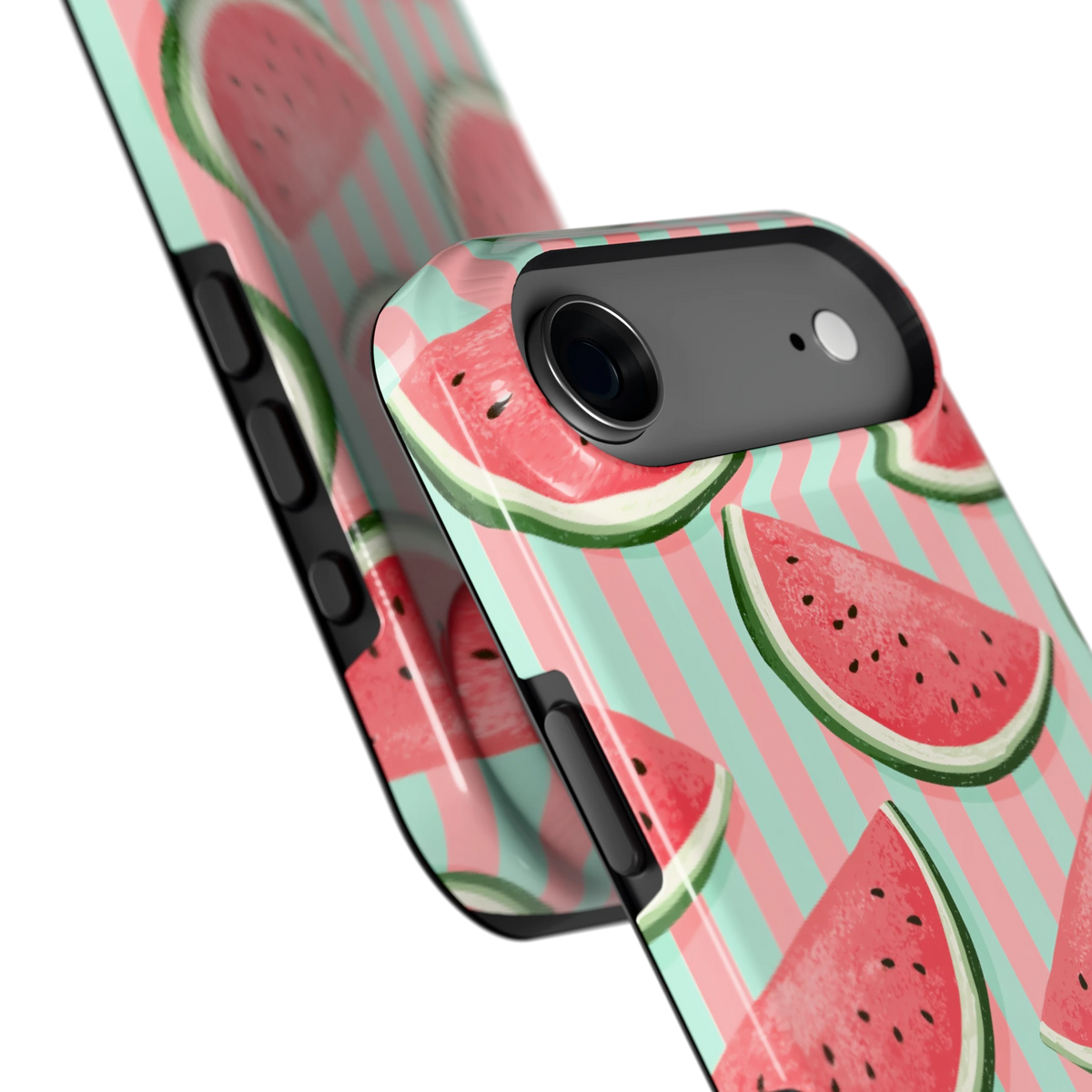 Watermeloenstrepen hoesje voor iPhone Air, close-up