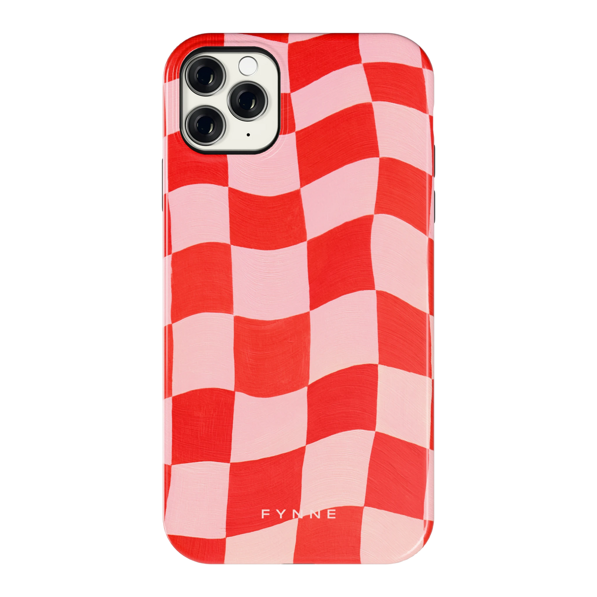 Golvende rode ruit hoesje voor iPhone 11 Pro Max, achterkant