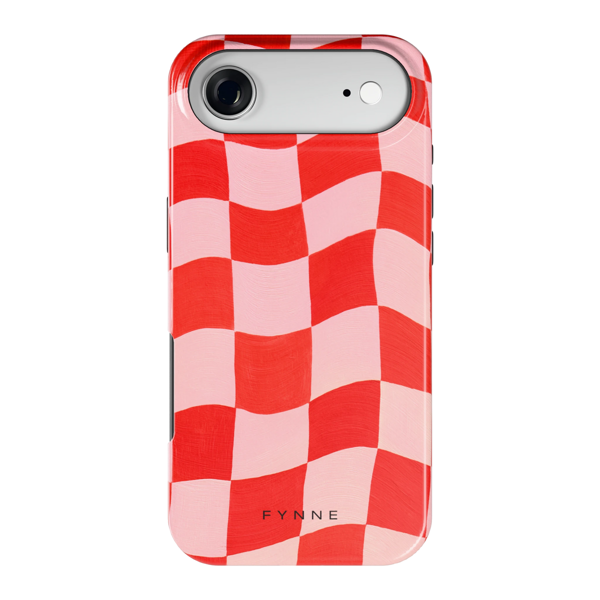 Golvende rode ruit hoesje voor iPhone Air, achterkant