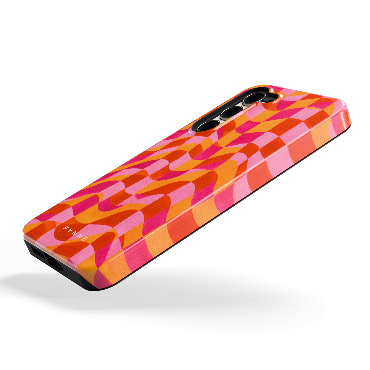Golvende Blokken hoesje voor Galaxy S23+, schuin