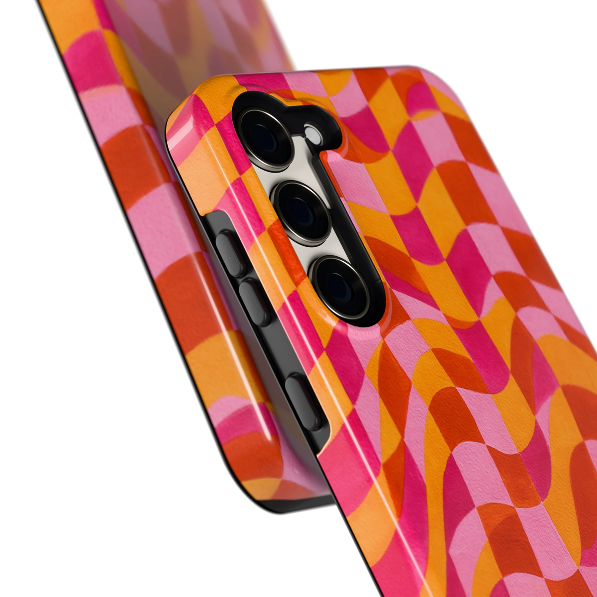 Golvende Blokken hoesje voor Galaxy S23+, close-up