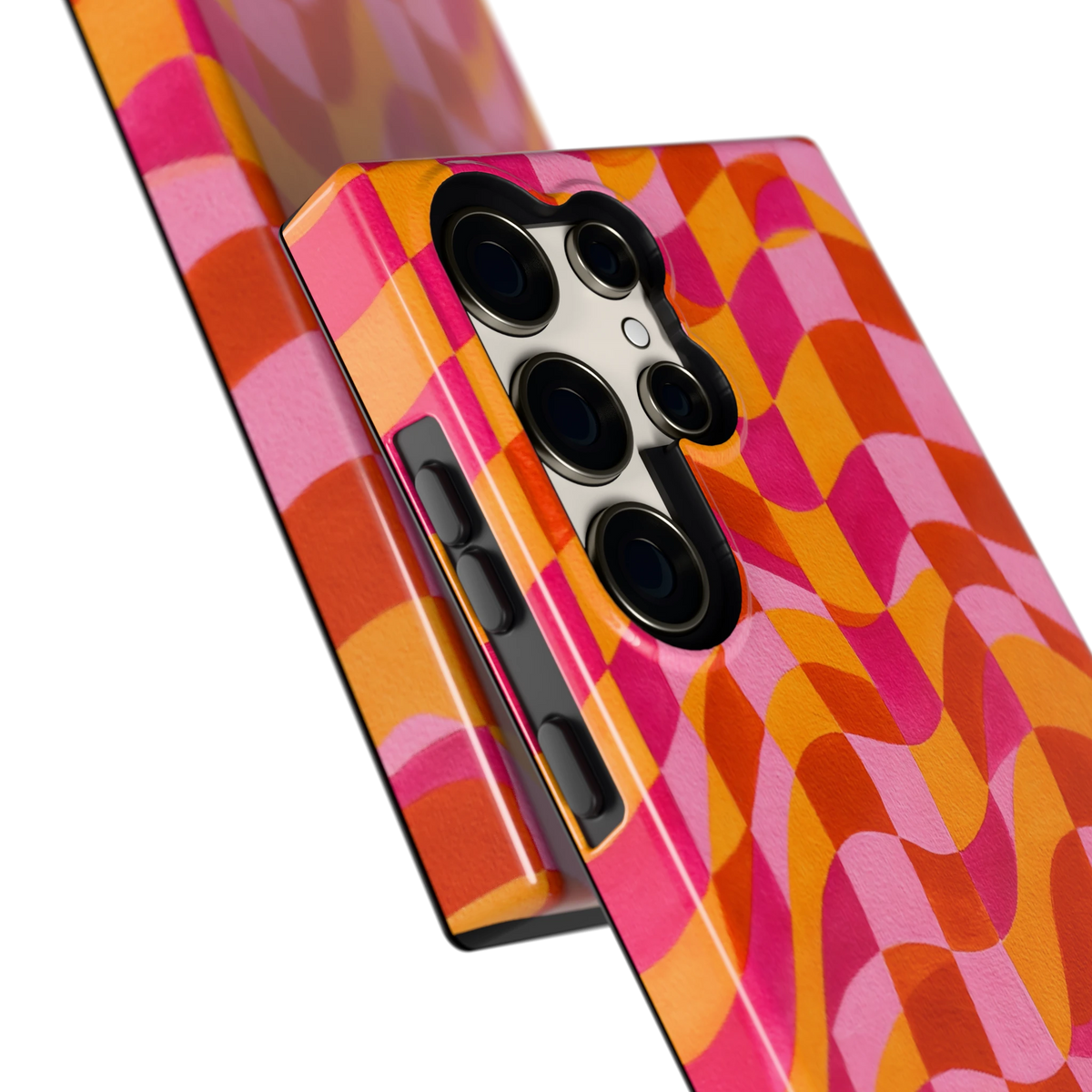 Golvende Blokken hoesje voor Galaxy S23 Ultra, close-up