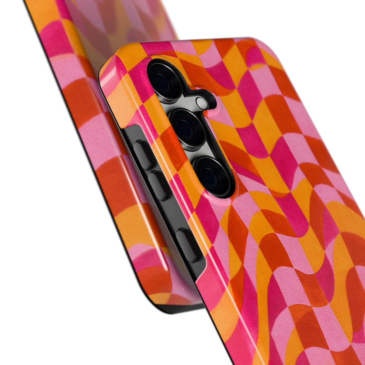 Golvende Blokken hoesje voor Galaxy S24 FE, close-up