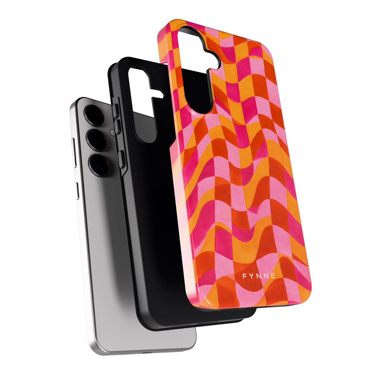 Golvende Blokken hoesje voor Galaxy S24+, los van de telefoon