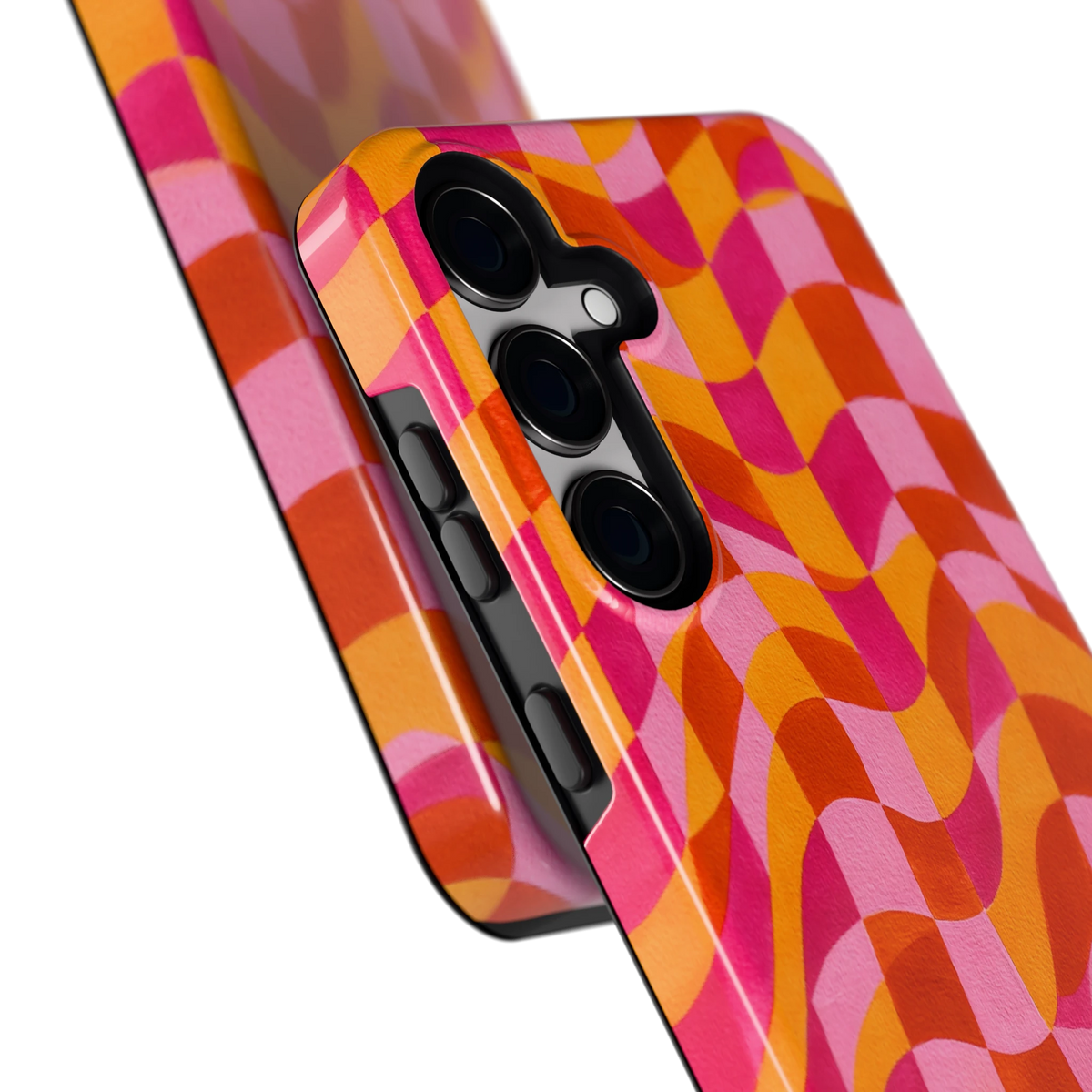 Golvende Blokken hoesje voor Galaxy S24+, close-up