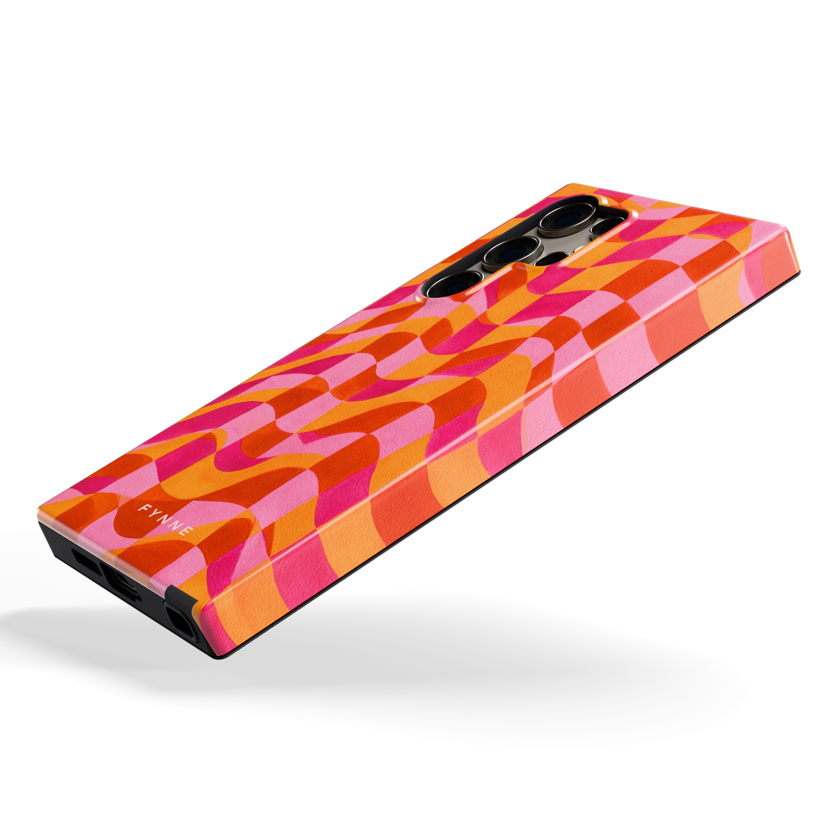 Golvende Blokken hoesje voor Galaxy S24 Ultra, schuin