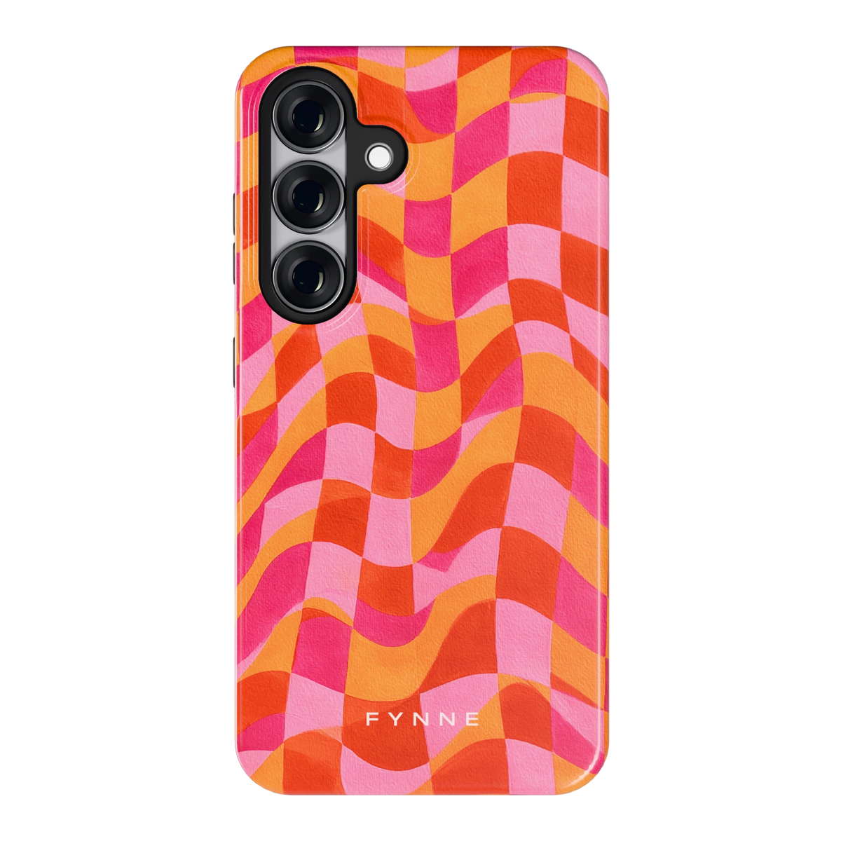 Golvende Blokken hoesje voor Galaxy S25, achterkant