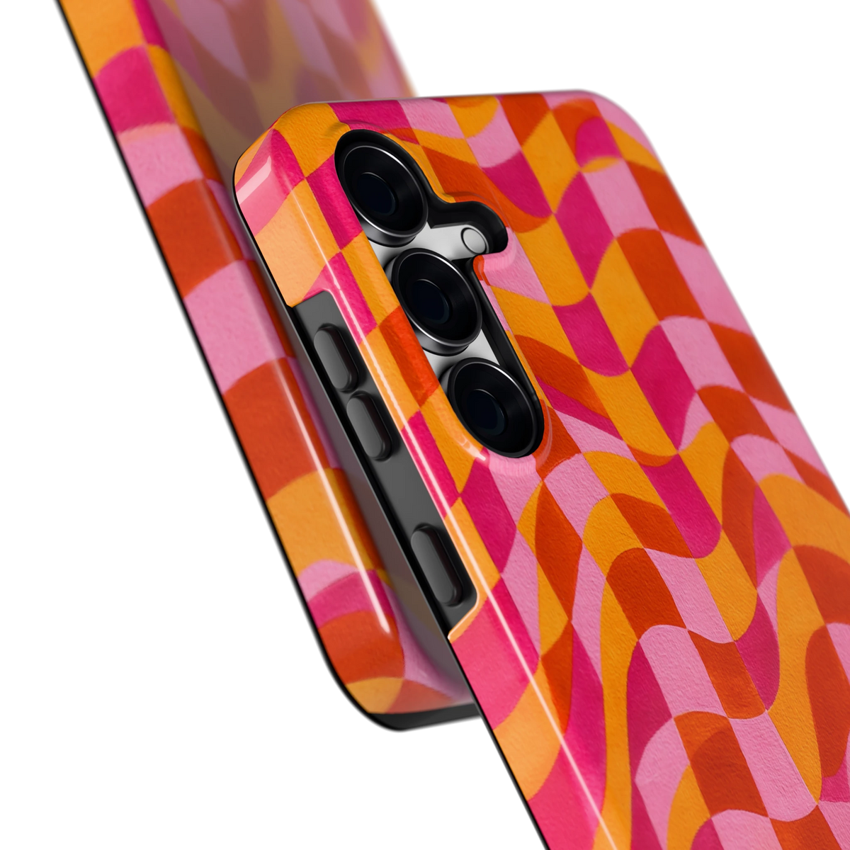Golvende Blokken hoesje voor Galaxy S25 FE, close-up