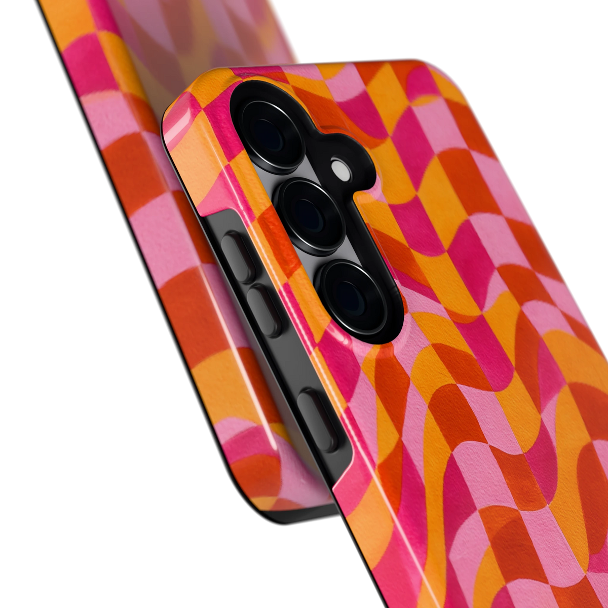 Golvende Blokken hoesje voor Galaxy S25, close-up