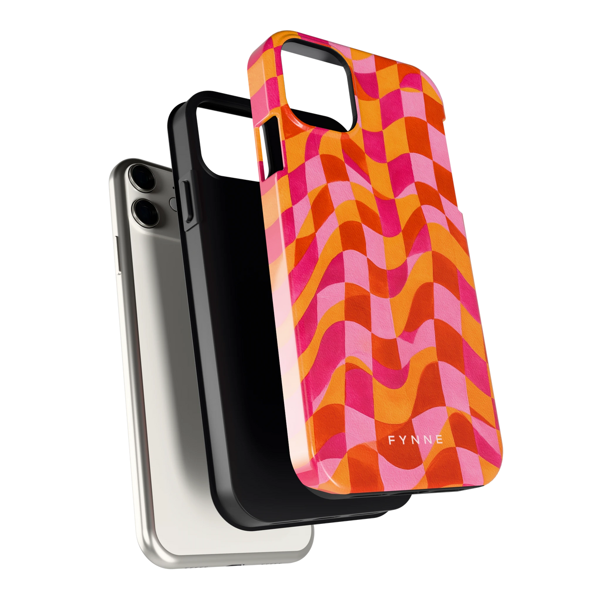 Golvende Blokken hoesje voor iPhone 11, los van de telefoon