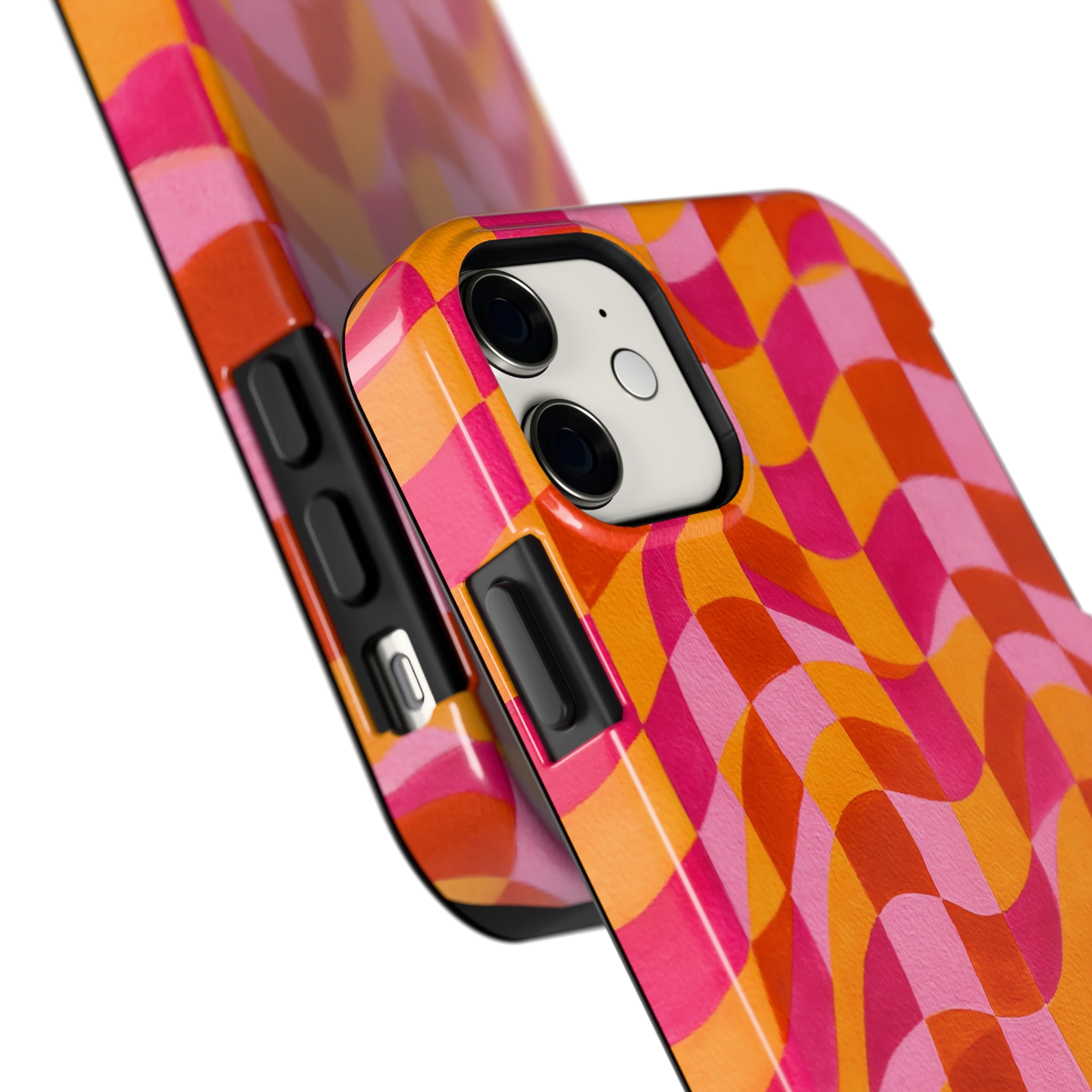 Golvende Blokken hoesje voor iPhone 11, close-up