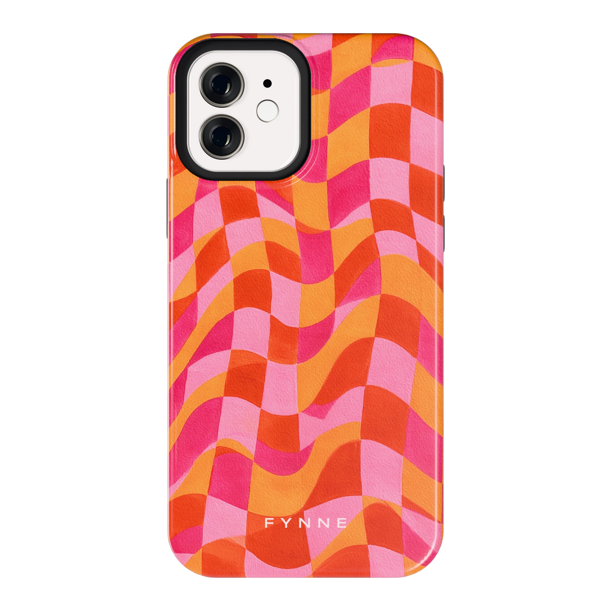 Golvende Blokken hoesje voor iPhone 12, achterkant