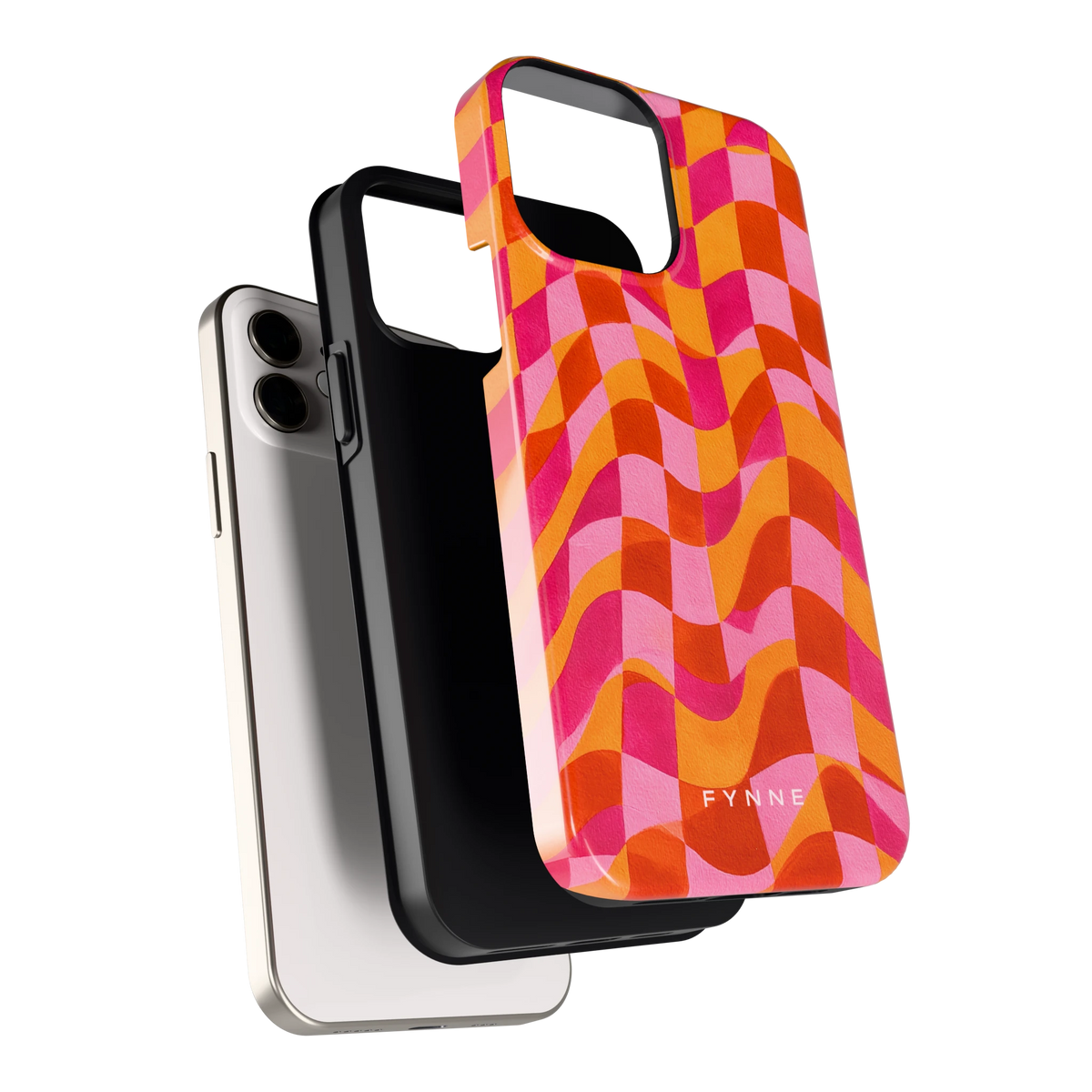 Golvende Blokken hoesje voor iPhone 12, los van de telefoon