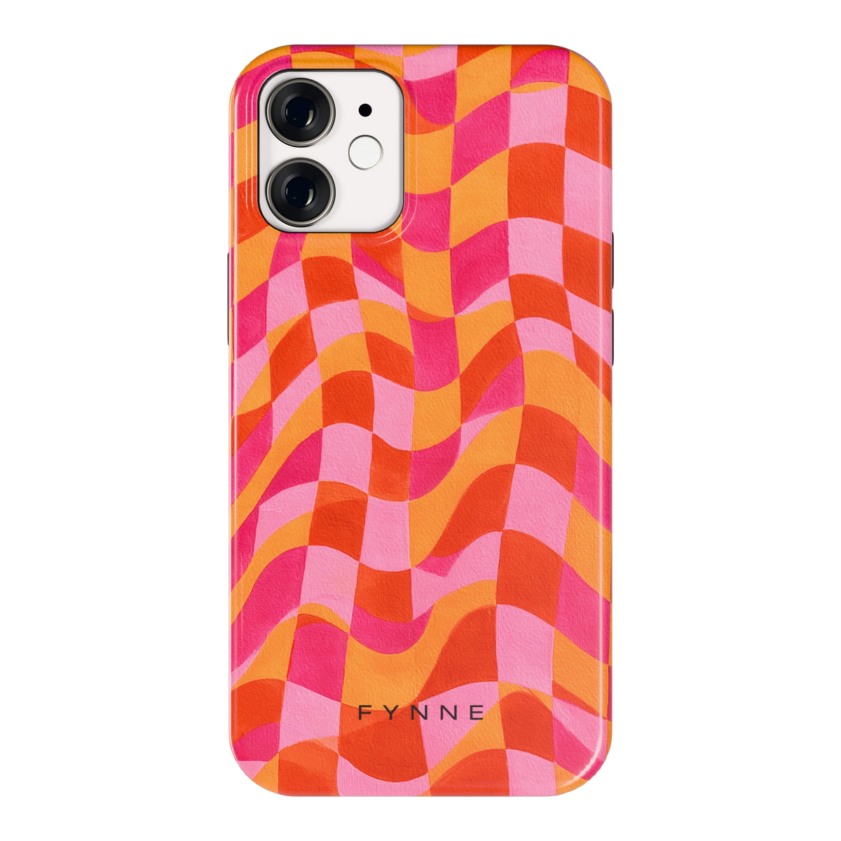 Golvende Blokken hoesje voor iPhone 12 mini, achterkant