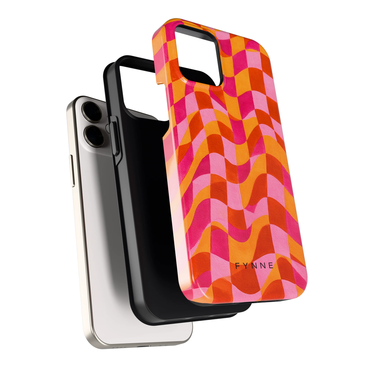 Golvende Blokken hoesje voor iPhone 12 mini, los van de telefoon